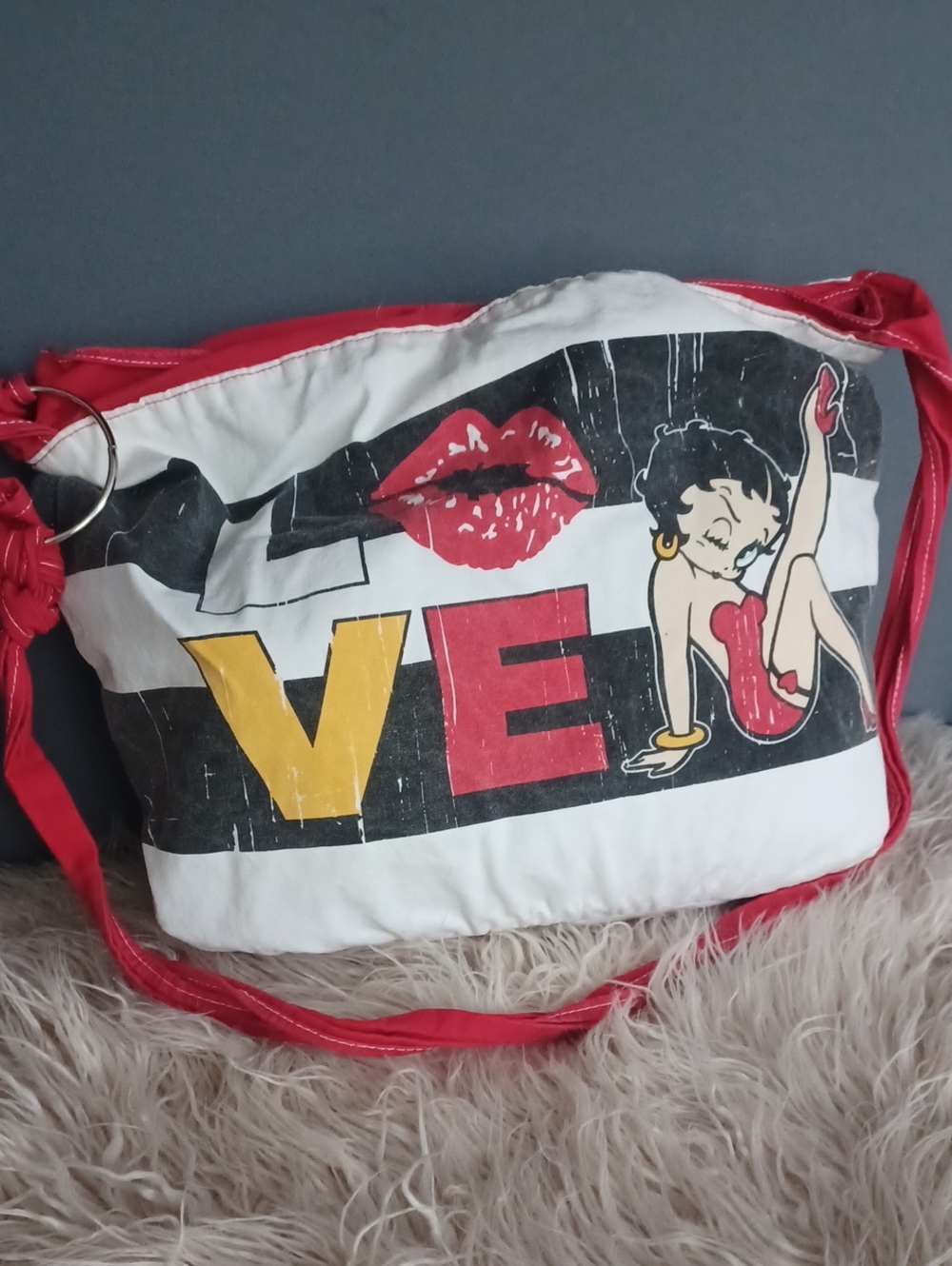 Betty Boop Large Cotton Crossbody
